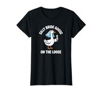 Funny Silly Bride Goose On The Loose Bridal Party Wedding T-Shirt