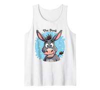 Funny Silly Donkey Cartoon Burro The Donk Farm Lovers Gift Tank Top