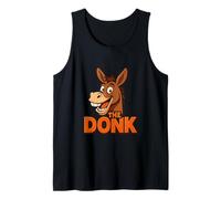 Funny Silly Donkey Cartoon Burro The Donk Farm Lovers Gift Tank Top