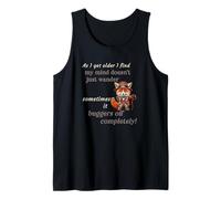 Funny silly fox mens ladies mum dad foxey retirement gift Tank Top