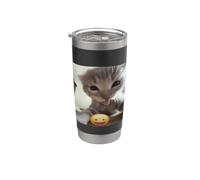 Funny Silly Goofy Cat Face Kitty Humor Stainless Steel Insulated Tumbler