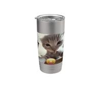 Funny Silly Goofy Cat Face Kitty Humor Stainless Steel Insulated Tumbler
