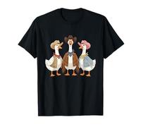 Funny Silly Goose Cowboy Western Cowgirl Goose Humor Design T-Shirt