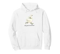 Funny Silly Goose On The Loose Cute Rain Boots Girl Kid Pullover Hoodie