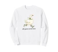 Funny Silly Goose On The Loose Cute Rain Boots Girl Kid Sweatshirt