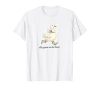 Funny Silly Goose On The Loose Cute Rain Boots Girl Kid T-Shirt