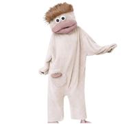 Funny Silly Onesie Adult Pajamas Ultra Soft Plush Hooded One-Piece Soft Fabric Long Sleeves Loungewear Fun Cozy Relaxing Cute big mouth monster Green Plush Monster Pajamas Cozy Sleepwear