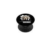Funny Silver Lab Dog, Silver Labrador Retriever Humor PopSockets Adhesive PopGrip
