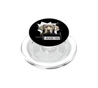 Funny Silver Lab Dog, Silver Labrador Retriever Humor PopSockets PopGrip for MagSafe