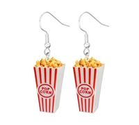Funny Simulated Food Earring Acrylic Fries Hamburger Taco Hotdog Cheese Dangle Earrings for Women Jewelry, Acrylic, acrylic