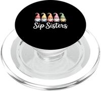 Funny Sip Sisters Gnomes Watercolor Saying PopSockets PopGrip for MagSafe