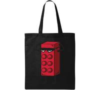 Funny Six Pack Abs Brick Graphic Natural Ecological Cotton Tote Bag Black