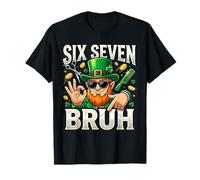 Funny Six Seven 6 7 Meme Leprechaun Barber St. Patricks Day T-Shirt