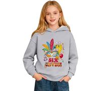 Funny Six Seven 6 7 Meme Loose Casual Fashion Printed Long Sleeve Sweatshirts 6 7 Meme Shirt Unisex Cotton Sweatshirt Boys Girls Holiday Essential Light Gray