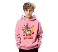 Funny Six Seven 6 7 Meme Loose Casual Fashion Printed Long Sleeve Sweatshirts 6 7 Meme Shirt Unisex Cotton Sweatshirt Boys Girls Holiday Essential Pink