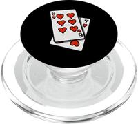 Funny Six Seven 6-7 Playing Cards Hearts Valentines Day 67 PopSockets PopGrip for MagSafe