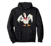 Funny Six Seven 6 7 Silly Goose Christmas Bow Meme Design Pullover Hoodie