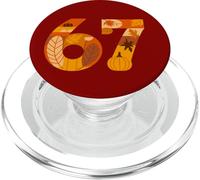 Funny Six Seven 6 7 Thanksgiving Fall Meme Number 67 PopSockets PopGrip for MagSafe