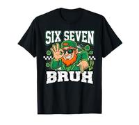 Funny Six Seven Bruh St Patricks Day 6 7 Meme 67 Kids Boys T-Shirt