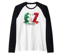 Funny Six Seven Ice Cream Drip 6 7 Kids Meme 67 Mexico Flag Raglan Baseball Tee
