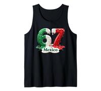Funny Six Seven Ice Cream Drip 6 7 Kids Meme 67 Mexico Flag Tank Top