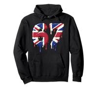 Funny Six Seven Ice Cream Drip 6 7 Kids Meme 67 UK Flag Pullover Hoodie