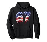 Funny Six Seven Ice Cream Drip 6 7 Kids Meme 67 USA Flag Pullover Hoodie