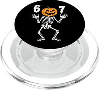 Funny Six Seven Jack-O-Lantern Skeleton Halloween 6 7 Meme PopSockets PopGrip for MagSafe