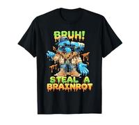 Funny Six Seven Meme - Bruh Steal A Brainrot - Funny 67 T-Shirt