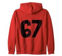 Funny Six Seven Meme, Youth, Gen Alpha, 6 7 Slang Zip Hoodie