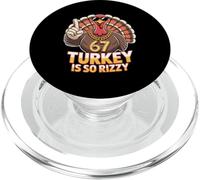 Funny Six Seven T-Shirt Turkey Is So Rizzy 67 Thanksgiving PopSockets PopGrip for MagSafe