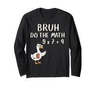 Funny Six Seven Teacher Humor Bruh Do The Math 67 Meme Silly Long Sleeve T-Shirt