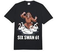 Funny Six Swan 6 1 Meme Gen Alpha Slang Six One Hands Comfort Colors Adult Heavyweight T-Shirt