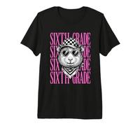 Funny Sixth Grade Teacher Guinea Pig Back to School Student Premium T-Shirt