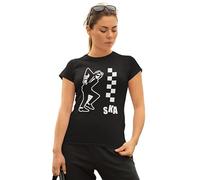 Funny Ska Women Top Novelty Tumblr Amazing T-Shirt Fashion Retro Classic (Black, 16)