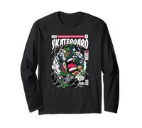 FUNNY SKATEBOARD HAND FUNNY HAND SCREAMING SKATEBOARD 80s Long Sleeve T-Shirt