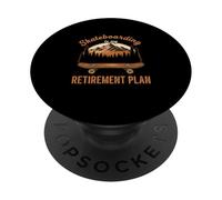 Funny Skateboarding Is My Retirement Plan Skateboarder Lover PopSockets Adhesive PopGrip