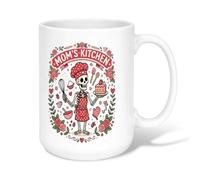 Funny Skeleton Baker Mom Kitchen Quote Chef Ceramic Coffee Mug 15oz