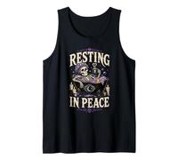 Funny Skeleton Bath Resting in Peace Tank Top