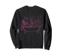 Funny Skeleton Bride Bathtub Anti Valentine Divorce Party Sweatshirt
