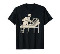 Funny Skeleton Doctor Checkup with Laughing Bones Medical T-Shirt
