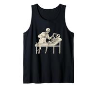 Funny Skeleton Doctor Checkup with Laughing Bones Medical Tank Top