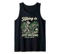 Funny Skeleton Dog Hiking Just Walking Where You Might Die Tank Top