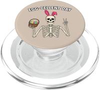Funny Skeleton Easter Egg Hunt Humor Eggcellent Day PopSockets PopGrip for MagSafe