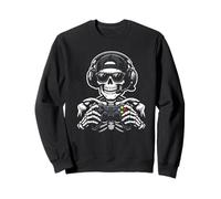 Funny Skeleton Gamer Tee Gaming Headset Gamepad Video Games Sweatshirt