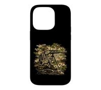 Funny Skeleton Hunter Camo Sniper Hunting Vintage Humor Case for iPhone 14 Pro