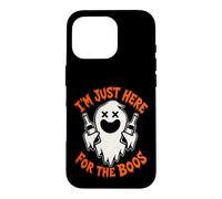 Funny Skeleton Im Just Here For The Boos Halloween Drinking Case for iPhone 16 Pro