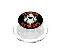 Funny Skeleton Im Just Here For The Boos Halloween Drinking PopSockets PopGrip for MagSafe