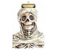 Funny Skeleton Mummy Happy Halloween All Saints' Day Striped Hard Board for 5th Grade Teacher Essentials Size 9 x 12