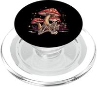 Funny Skeleton Mushroom Head Skull Mycophile Foraging PopSockets PopGrip for MagSafe